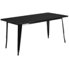 Picture of Darcy Commercial Grade Rectangular Metal Indoor-Outdoor Table Set with 4 Stack Chairs