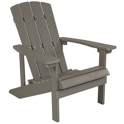 Picture of Charlestown Commercial All-Weather Poly Resin Wood Grey Adirondack Chair