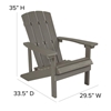 Picture of Charlestown Commercial All-Weather Poly Resin Wood Grey Adirondack Chair