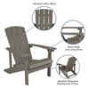 Picture of Charlestown Commercial All-Weather Poly Resin Wood Grey Adirondack Chair