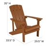 Picture of Charlestown Commercial All-Weather Poly Resin Wood Teak Adirondack Chair