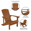 Picture of Charlestown Commercial All-Weather Poly Resin Wood Teak Adirondack Chair