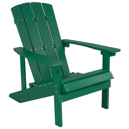 Picture of Charlestown Commercial All-Weather Poly Resin Wood Green Adirondack Chair