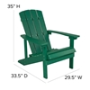 Picture of Charlestown Commercial All-Weather Poly Resin Wood Green Adirondack Chair