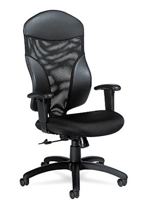 Picture of Global 1950-4 Leather High Back Mesh Office Chair