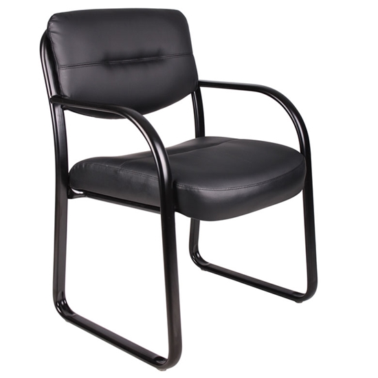 Boss B9529 Leather Guest Office Chair