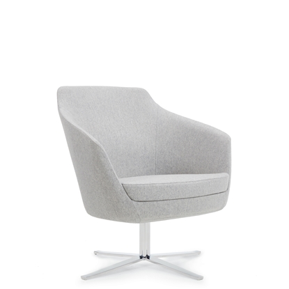 Picture of Drift 8034 Low Back Arm Chair, Chrome Swivel Base