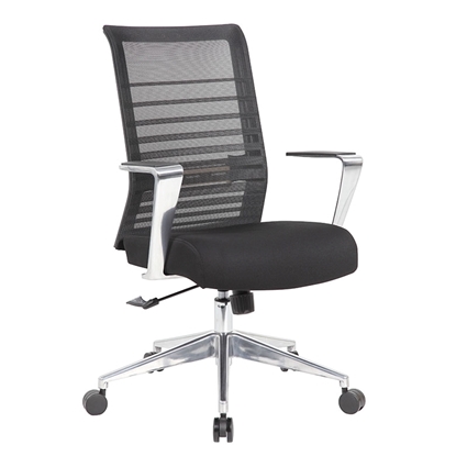 Picture of Boss B6566AL-BK Mesh Back Task Chair, Aluminum Arms/Base