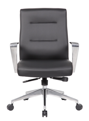 Picture of Boss B8886AL-AMBK Modern Conference Chair with Aluminum Arm & Base