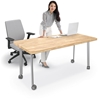 Picture of AKT 60"w Butcher Block Table/Desk w/ Round Legs