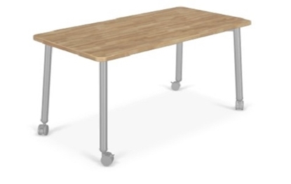 Picture of AKT 60"w Butcher Block Table/Desk w/ Round Legs
