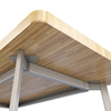 Picture of AKT 60"w x 36"h Butcher Block Table/Desk w/ Round Legs