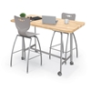 Picture of AKT 72"w x 42"h Butcher Block Table/Desk w/ Round Legs