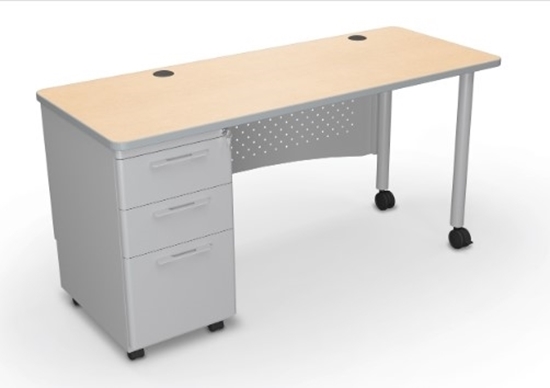 Picture of Avid 60"w  x 24"d Single Pedestal Desk
