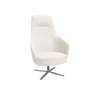 Picture of Drift 8038 High Back Patterned Vinyl Lounge Chair with Chrome Swivel Base