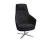 Picture of Drift 8038 High Back Patterned Vinyl Lounge Chair with Chrome Swivel Base