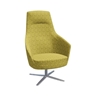 Picture of Drift 8038 High Back Patterned Vinyl Lounge Chair with Chrome Swivel Base