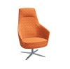 Picture of Drift 8038 High Back Patterned Vinyl Lounge Chair with Chrome Swivel Base
