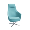 Picture of Drift 8038 High Back Patterned Vinyl Lounge Chair with Chrome Swivel Base