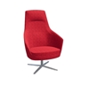 Picture of Drift 8038 High Back Patterned Vinyl Lounge Chair with Chrome Swivel Base