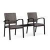 Picture of Lesro NP2201 Newport Vinyl Upholstered 2 Chairs with Connecting Center Table