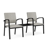 Picture of Lesro NP2201 Newport Vinyl Upholstered 2 Chairs with Connecting Center Table