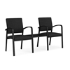 Picture of Lesro NP2201 Newport Vinyl Upholstered 2 Chairs with Connecting Center Table