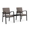 Picture of Lesro NP2201 Newport Vinyl Upholstered 2 Chairs with Connecting Center Table
