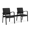 Picture of Lesro NP2201 Newport Vinyl Upholstered 2 Chairs with Connecting Center Table