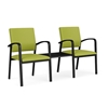 Picture of Lesro NP2201 Newport Vinyl Upholstered 2 Chairs with Connecting Center Table