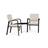 Picture of Lesro NP2301 Newport Vinyl Upholstered 2 Chairs with Connecting Corner Table