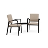 Picture of Lesro NP2301 Newport Vinyl Upholstered 2 Chairs with Connecting Corner Table