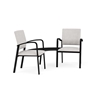 Picture of Lesro NP2301 Newport Vinyl Upholstered 2 Chairs with Connecting Corner Table