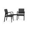 Picture of Lesro NP2301 Newport Vinyl Upholstered 2 Chairs with Connecting Corner Table