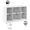 Picture of Bush Business Furniture HHB148WH 48W Storage Bookcase