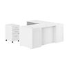 Picture of Bush Business Furniture HHD001WH 72W x 30D Breakfront Desk with 42W Return and 3 Drawer Mobile File
