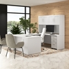 Picture of Bush Business Furniture HHD003WH 72W x 30D Breakfront Desk U Station, Hutch and 3 Drawer Mobile File