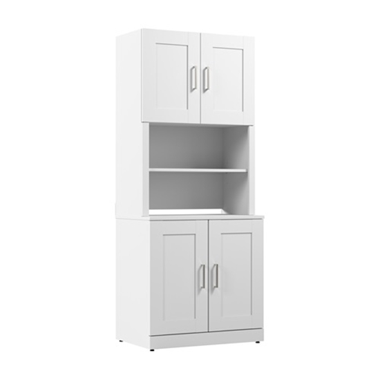 Picture of Bush Business Furniture HHD010WH 30W 2 Door Storage Cabinet with Hutch