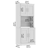 Picture of Bush Business Furniture HHD010WH 30W 2 Door Storage Cabinet with Hutch