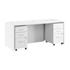 Picture of Bush Business Furniture HHD016WH 72W x 30D Breakfront Desk with 3 Drawer Mobile Files