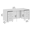 Picture of Bush Business Furniture HHD016WH 72W x 30D Breakfront Desk with 3 Drawer Mobile Files