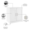 Picture of Bush Business Furniture HHS130WH 30W 2 Door Storage Cabinet