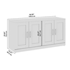 Picture of Bush Business Furniture HHS260WHK 60W Storage Credenza with Doors