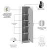 Picture of Bush Furniture HHS117WH 17W One Door Tall Storage