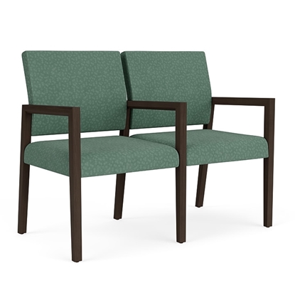 Picture of Lesro Brooklyn BK2103 Fabric Upholstered 2 Seat Sofa with Center Arm
