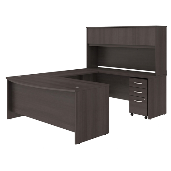 Picture of Bush Business Furniture Studio C STC003 72W x 36D U Shaped Desk with Hutch and Mobile File Cabinet