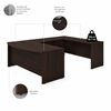 Picture of Bush Business Furniture Studio C STC003 72W x 36D U Shaped Desk with Hutch and Mobile File Cabinet