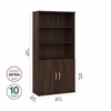 Picture of Studio C STC015 Tall 5 Shelf Bookcase with Doors