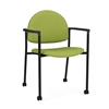Picture of Lesro CX1131 Chat Upholstered Guest Chair with Casters