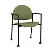 Picture of Lesro CX1131 Chat Upholstered Guest Chair with Casters